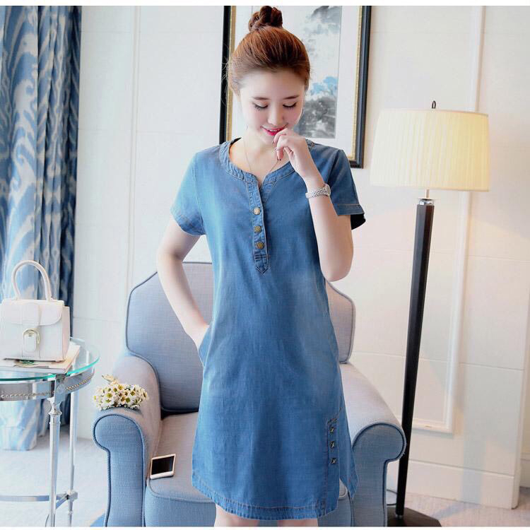 ĐẦM JEAN SUÔNG XẺ TÀ ĐÍNH 3 NGÔI SAO - NJ227